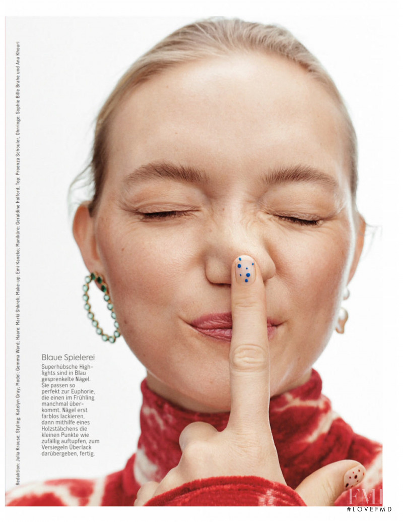 Gemma Ward featured in Sehen oder machen, April 2019