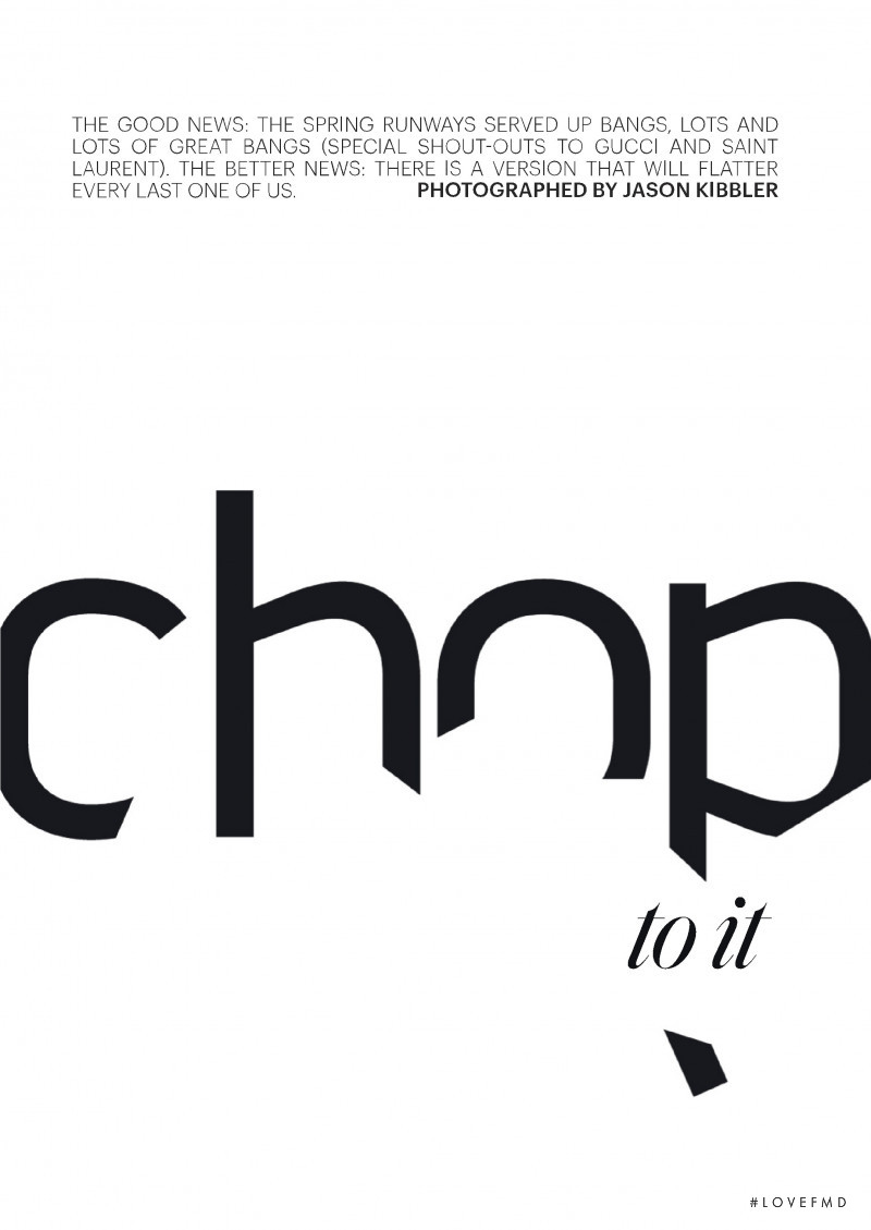 Chop to It, March 2019