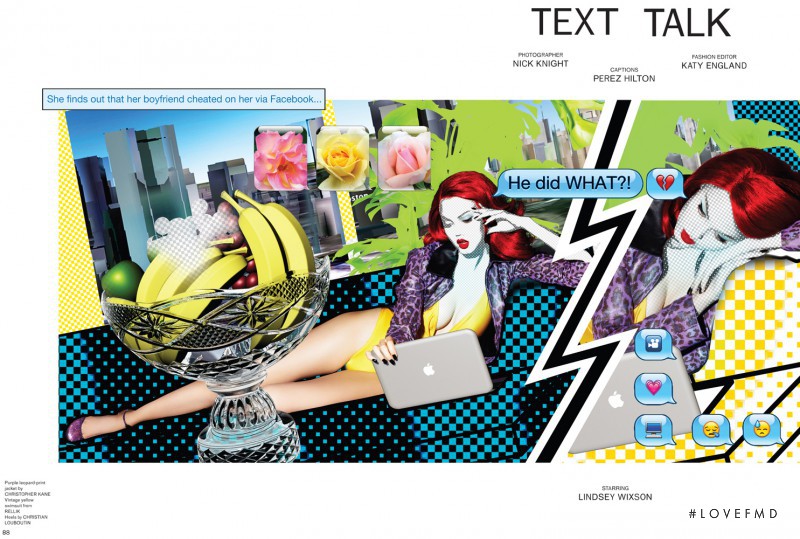 Lindsey Wixson featured in Text Talk, September 2012