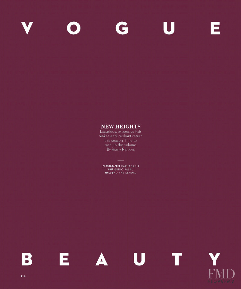 Vogue Beauty, April 2019