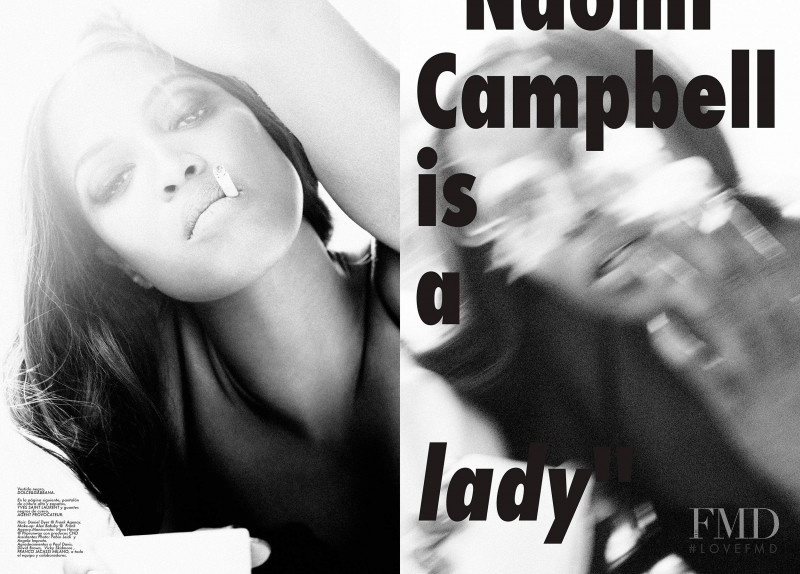Naomi Campbell featured in Is A Lady, February 2010