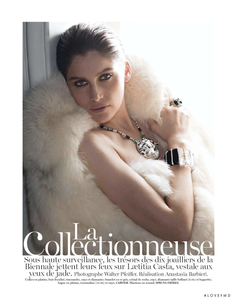 Laetitia Casta featured in La Collectionneuse, October 2012