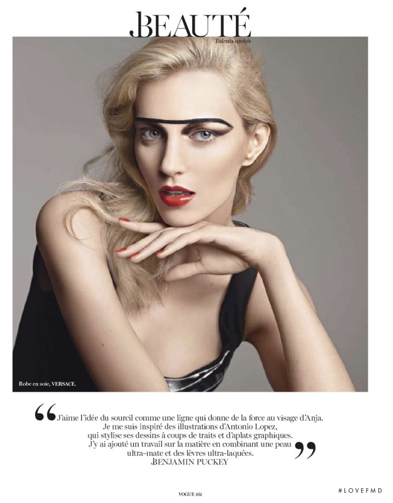 Anja Rubik featured in Beauté, October 2012