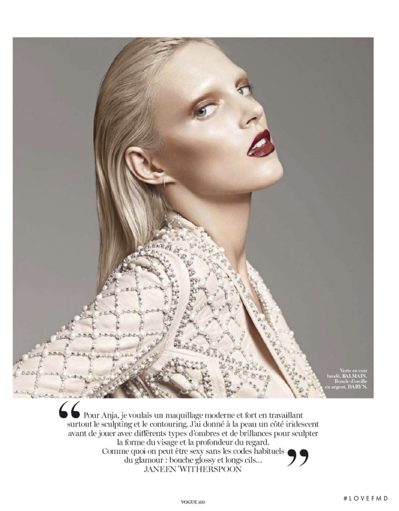 Anja Rubik featured in Beauté, October 2012