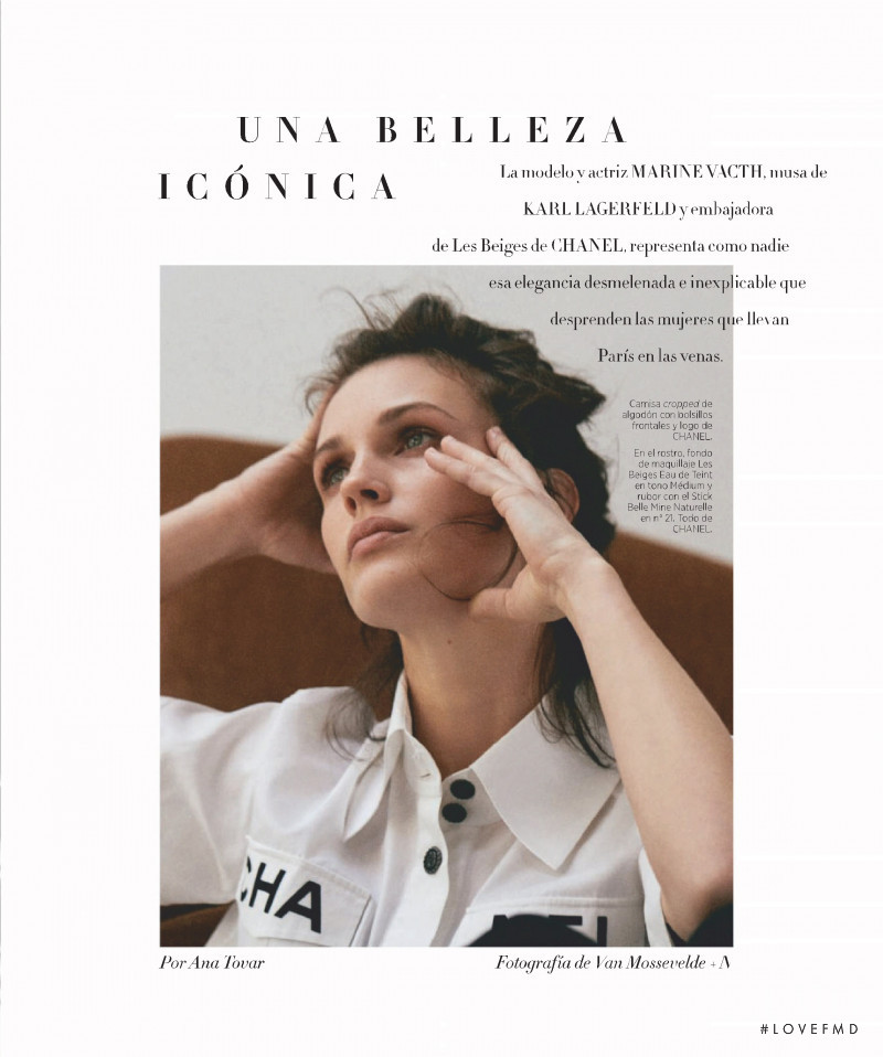 Marine Vacth featured in Una Belleza Iconica, April 2019