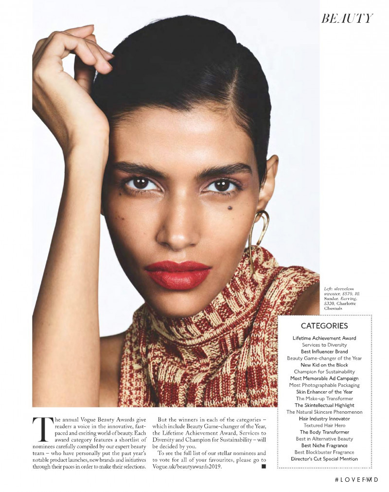 Pooja Mor featured in The Vogue Beauty Awards 2019, May 2019