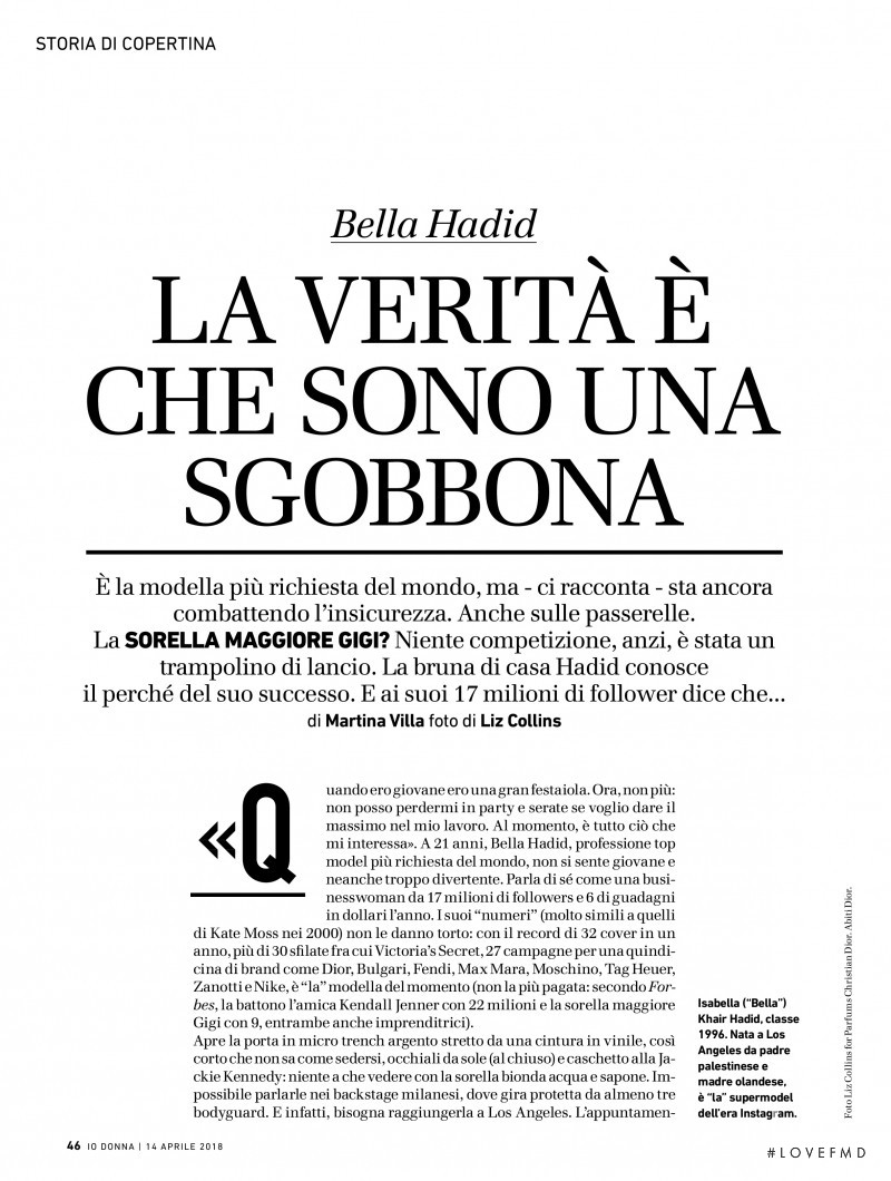 La Verita e che sono una Sgobbona, April 2018