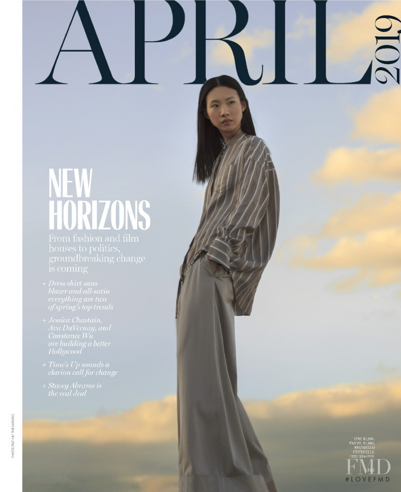 Jing Wen featured in The New Suit, April 2019