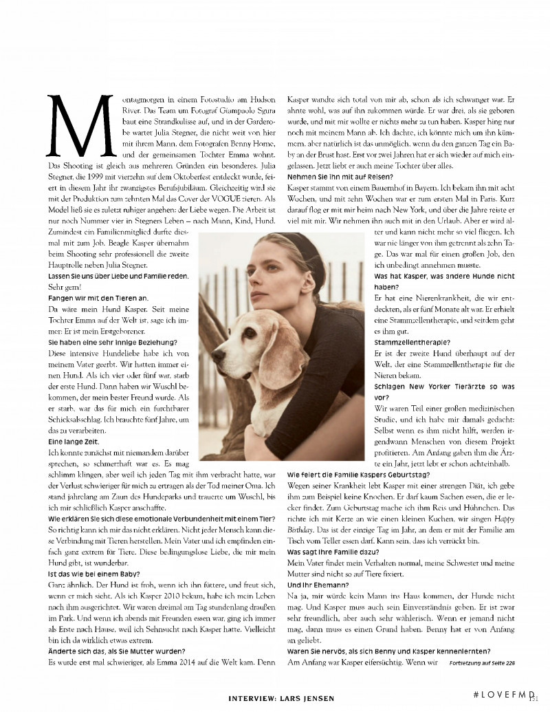 Julia Stegner featured in Julia   Kasper, May 2019