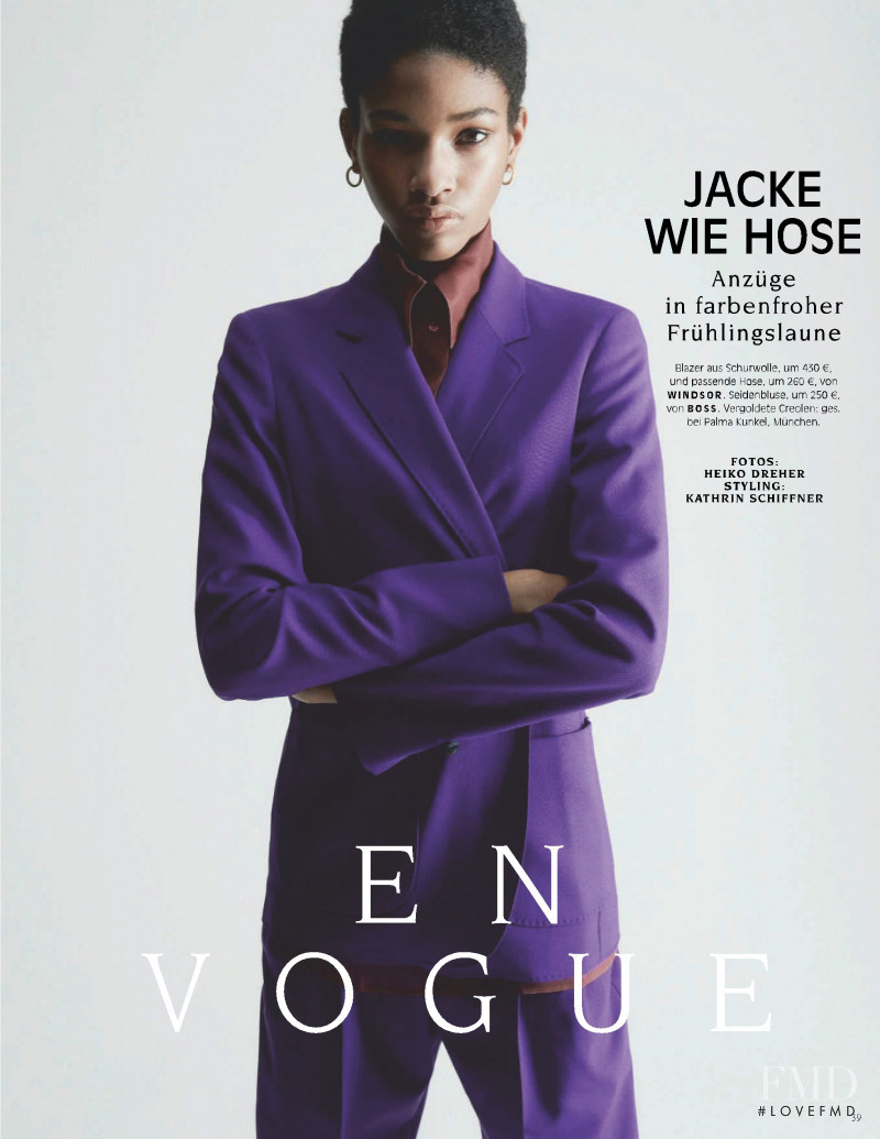 Naomi Chin Wing featured in En Vogue, May 2019