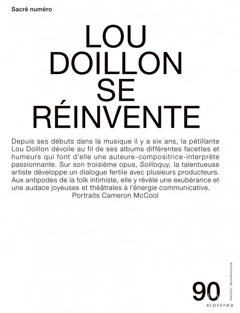 Lou Doillon, Se Réinvente, March 2019