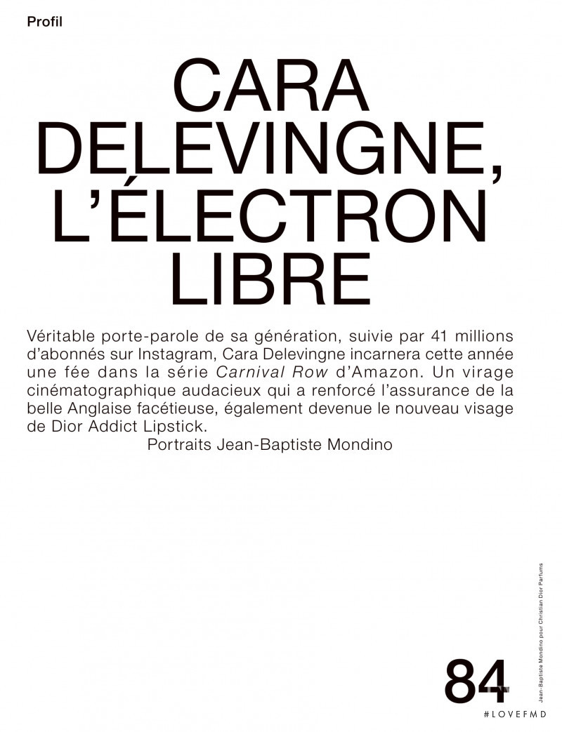 Cara Delevingne, L\'électron Libre, March 2019