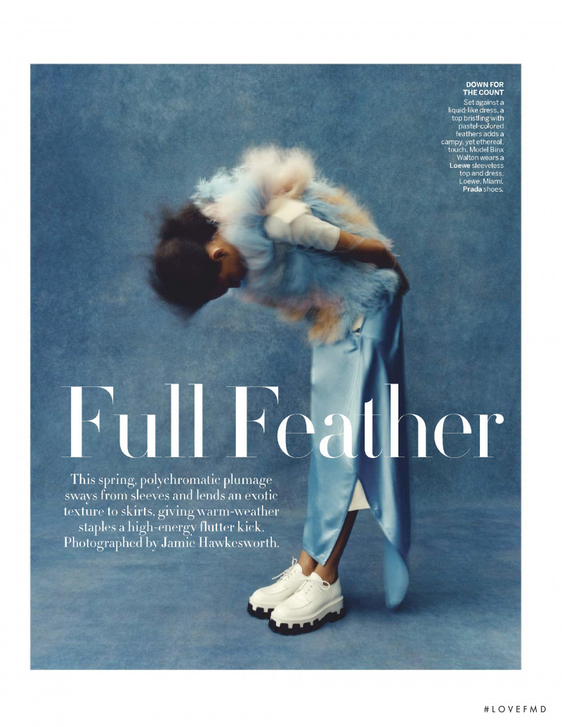 Binx Walton featured in Full Feather, May 2019