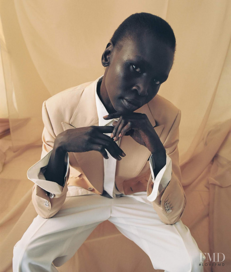 Alek Wek featured in Modern Classic Khaki, May 2019