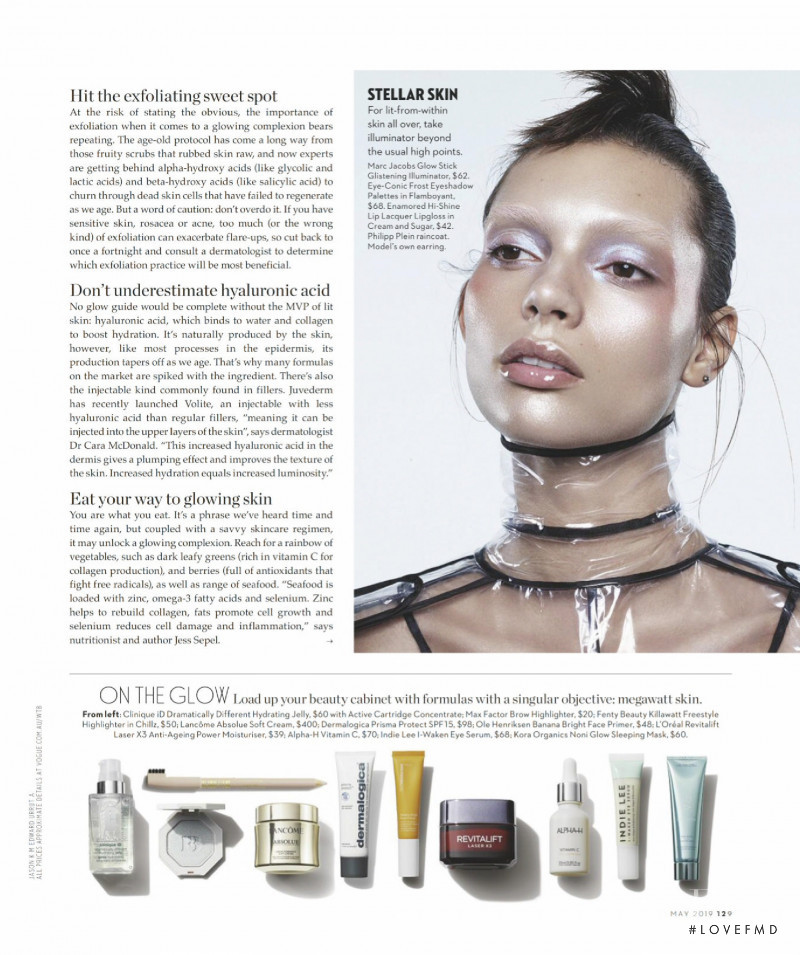 Charlee Fraser featured in The Glow Guide, May 2019