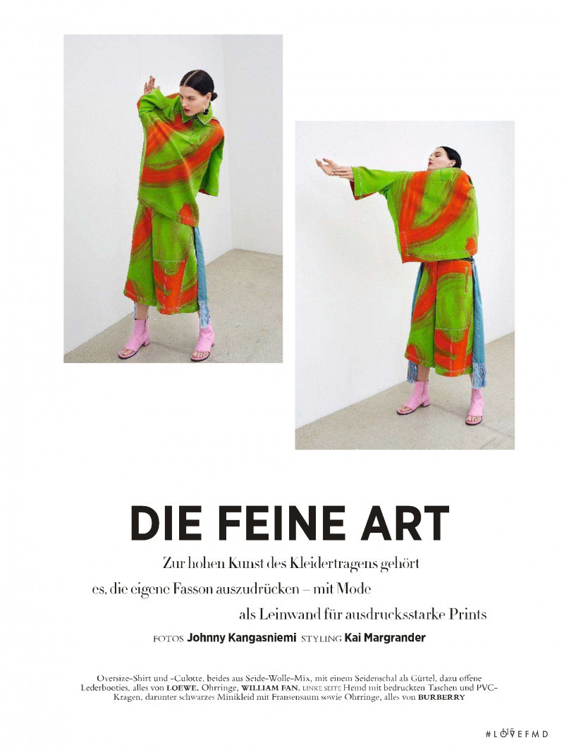 Katlin Aas featured in Die Feine Art, May 2019