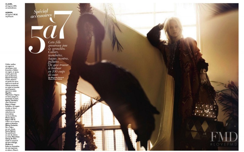 Claire Collins featured in Spécial accessories 5 à 7, September 2012
