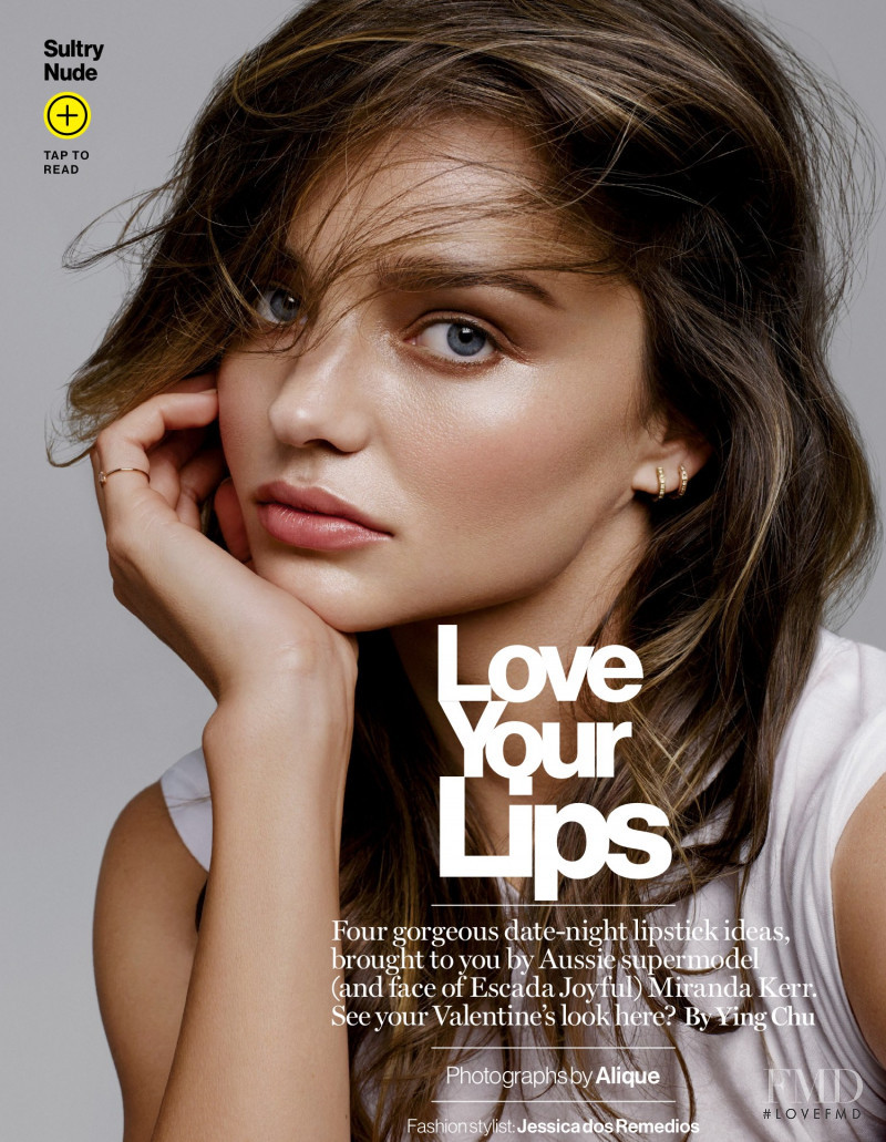 Miranda Kerr featured in Love Your Lips, February 2015