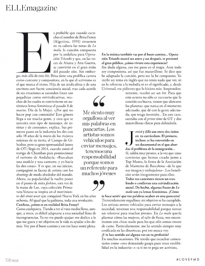 Brisa Fenoy Rompe las normas, April 2019