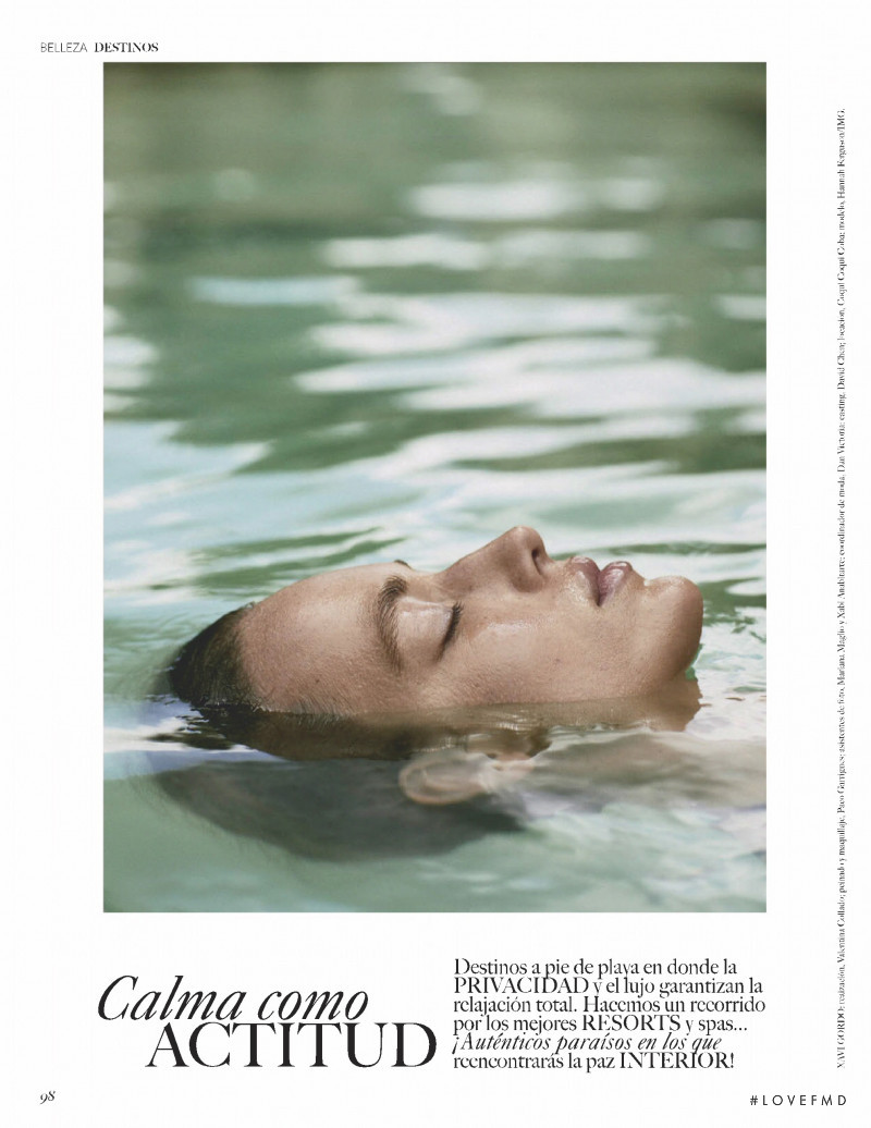 Hannah Ferguson featured in Vogue Belleza: Calma Como Actitud, June 2019