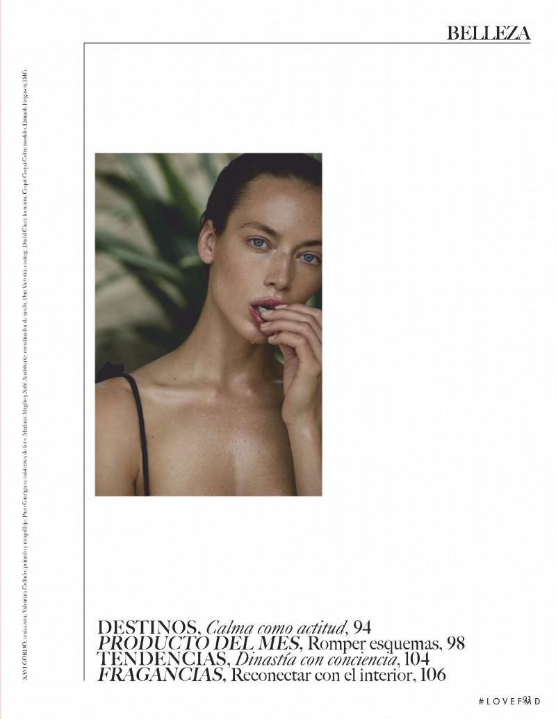 Hannah Ferguson featured in Belleza, June 2019