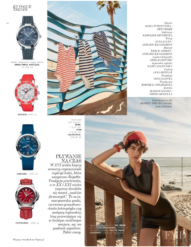 Marine Gaudin featured in En Vogue, June 2019