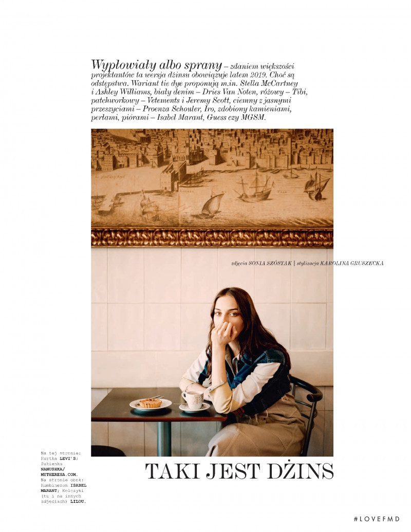 Julia Bergshoeff featured in Taki Jest Dzins, June 2019