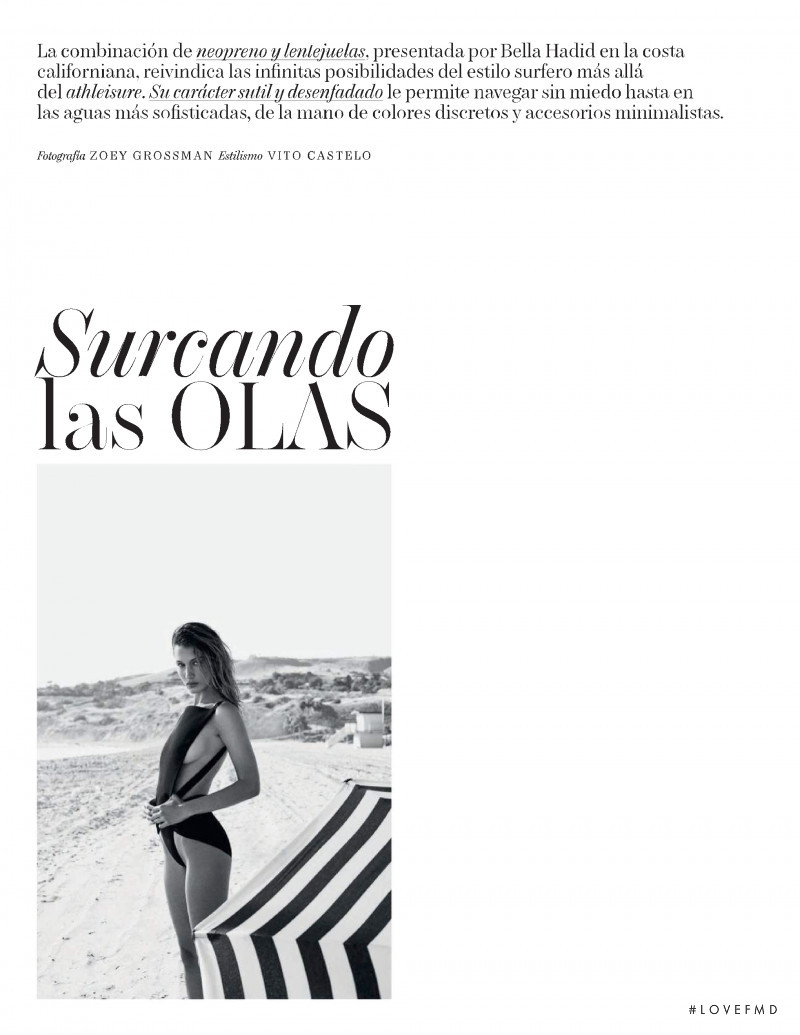 Bella Hadid featured in Surcando Las Olas, June 2019