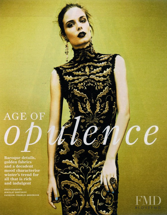 Abi Fox featured in The Age of Opulence, May 2014