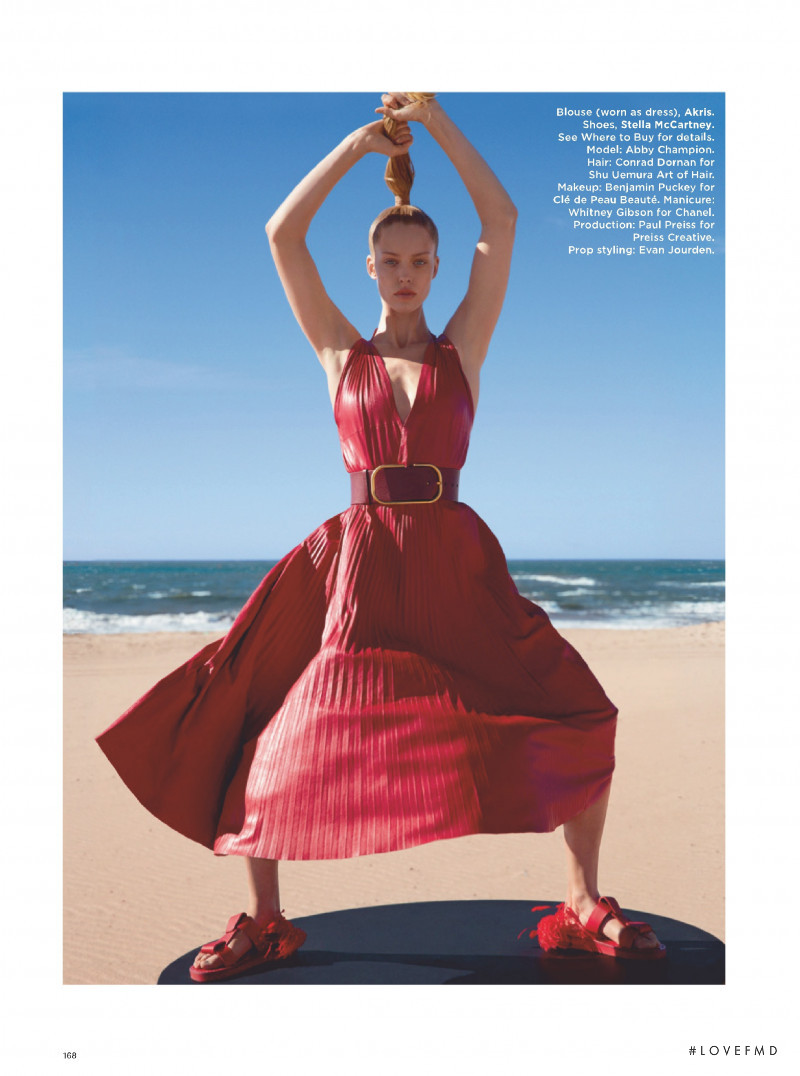 Abby Champion featured in Pleats Please, June 2019