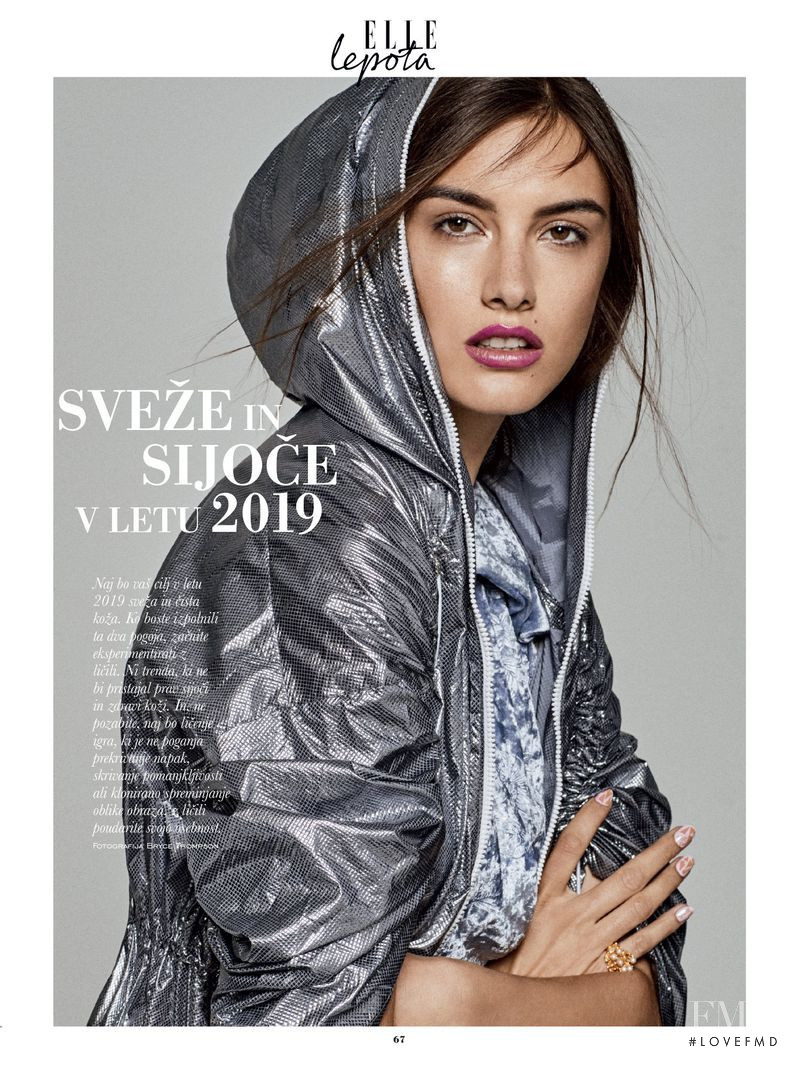 Ronja Furrer featured in Elle Slovenia Beauty (Ronja Furrer), January 2019