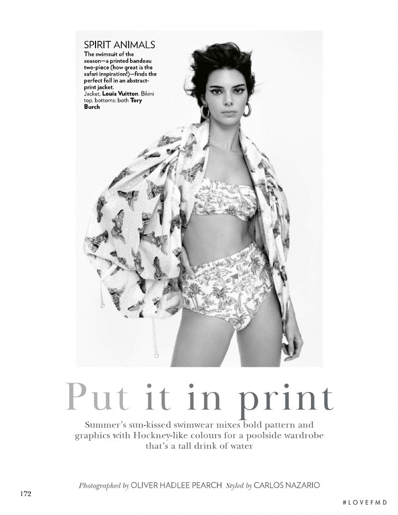 Kendall Jenner featured in Put it in print, July 2019