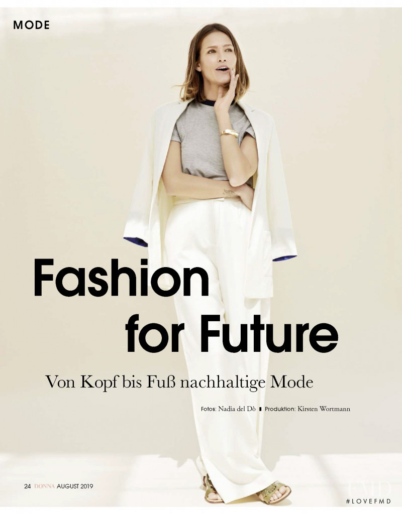 Denni Parkinson featured in Fashion for Future, August 2019