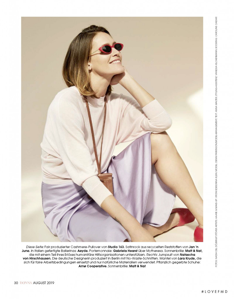 Denni Parkinson featured in Fashion for Future, August 2019