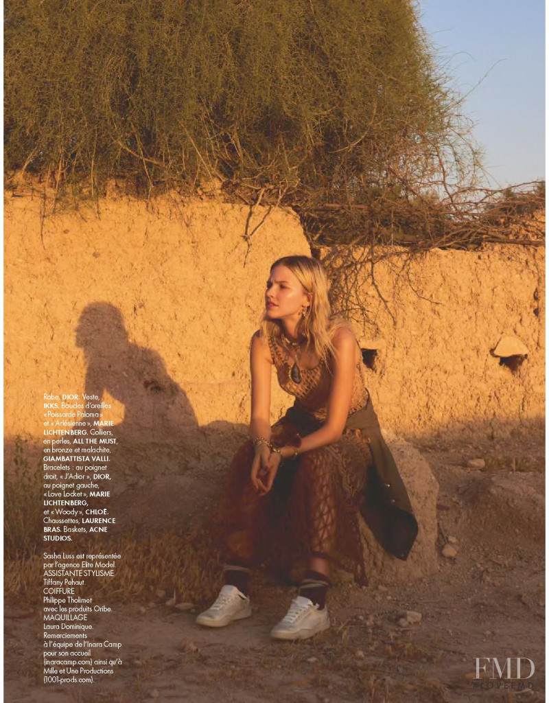 Sasha Luss featured in Mode Trotteuse, July 2019
