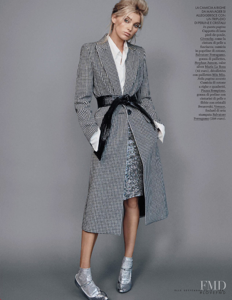Elsa Hosk featured in  A Elle Piace... il Daywear Illuminato, September 2018
