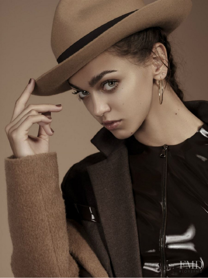 Zhenya Katava featured in Colors for the Fall, October 2017