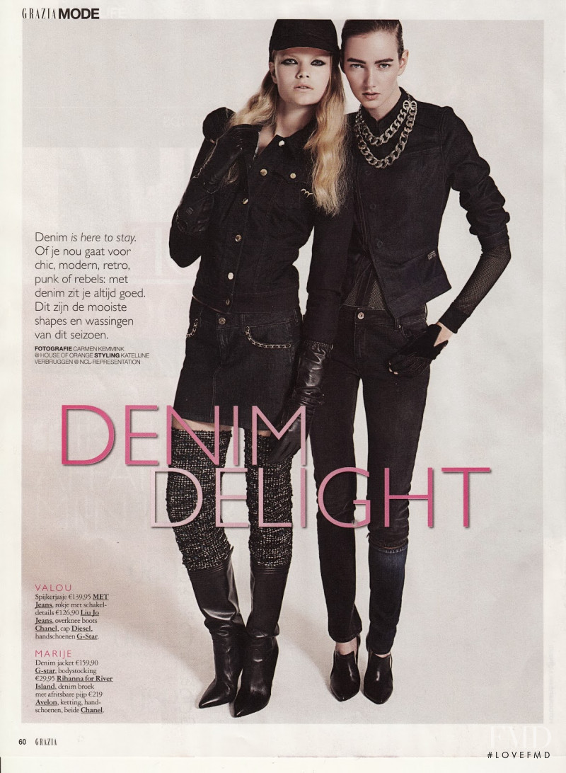 Valou Weemering featured in Denim Delight, October 2013