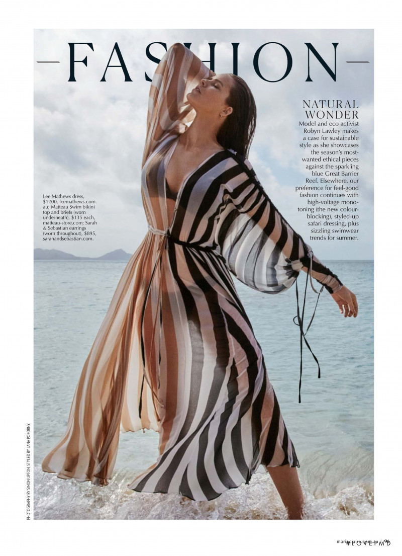 Robyn Lawley featured in Saving Paradise, November 2019