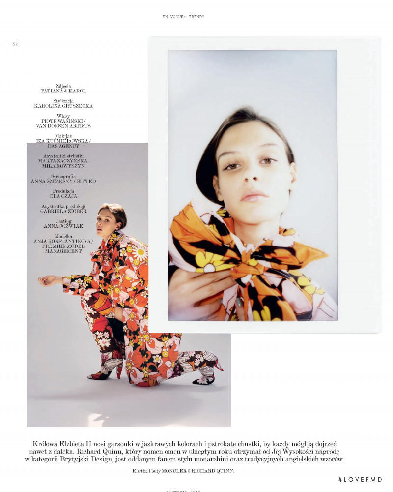 Anja Konstantinova featured in Trendy, November 2019