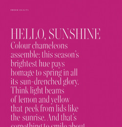 Hello, Sunshine