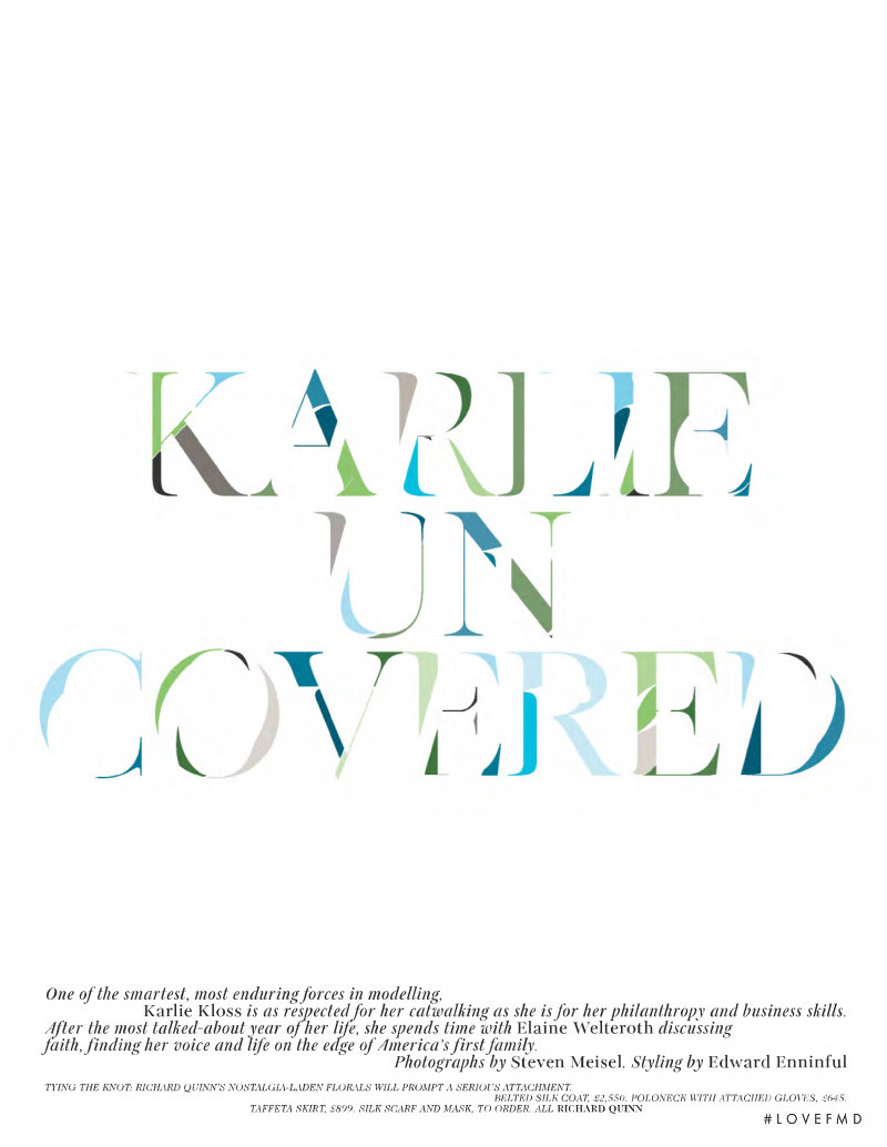 Karlie Uncovered, August 2019