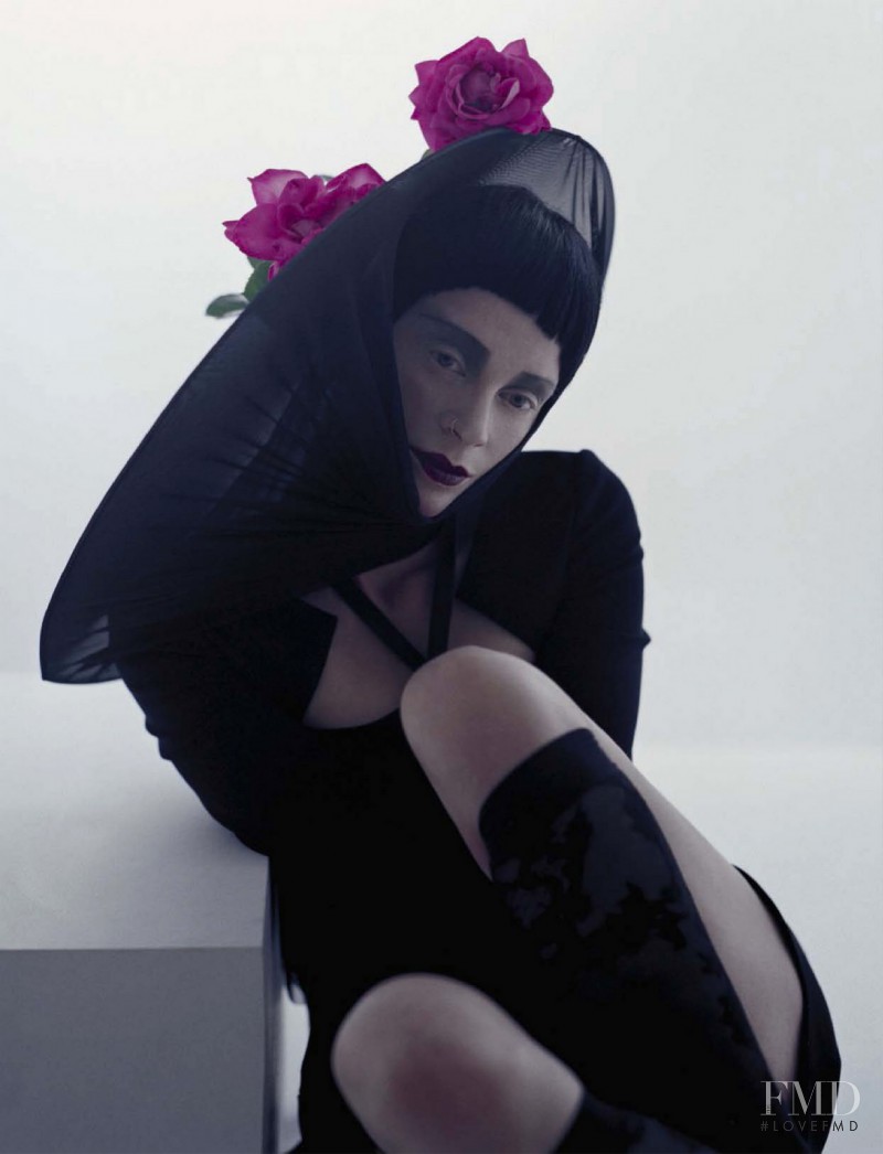 Kristen McMenamy featured in Black & Roses, October 2012