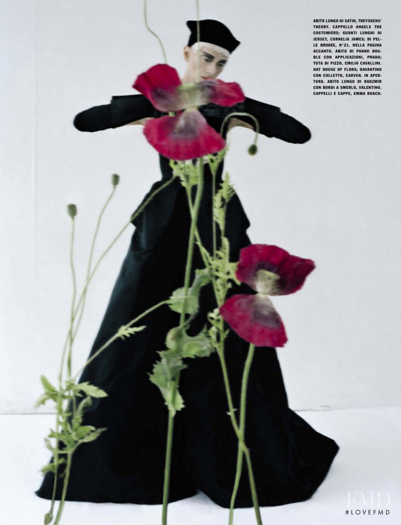 Kristen McMenamy featured in Black & Roses, October 2012
