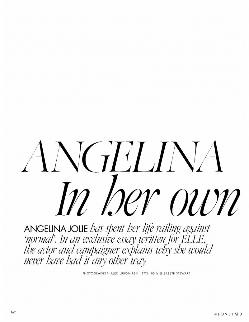 Angelina In Her own words, September 2019
