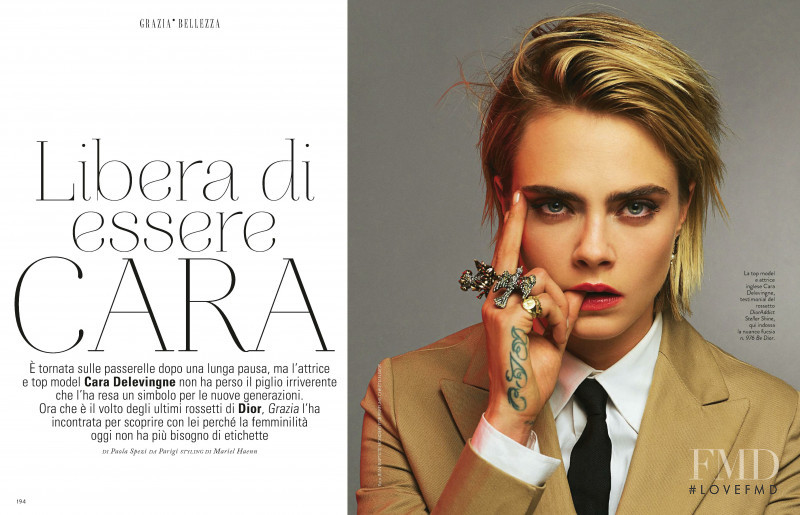 Cara Delevingne featured in Libera di essere Cara, March 2019