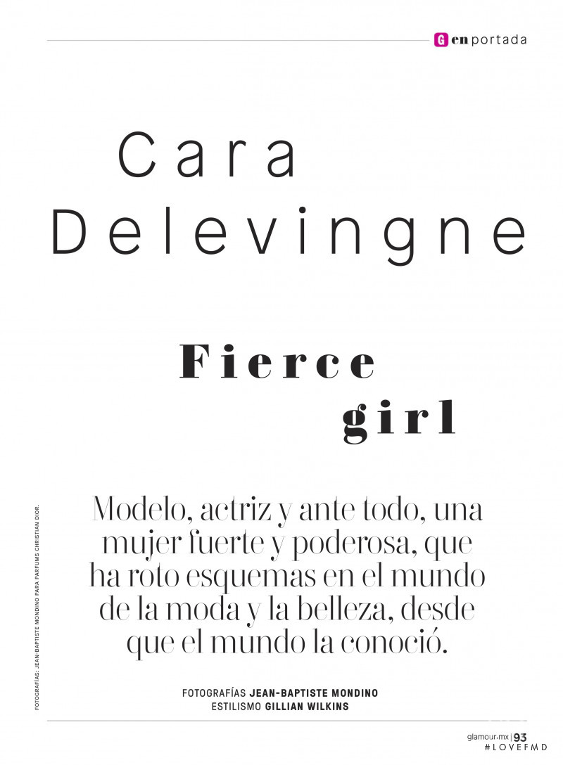 Cara Delevingne Fieree girl, February 2018