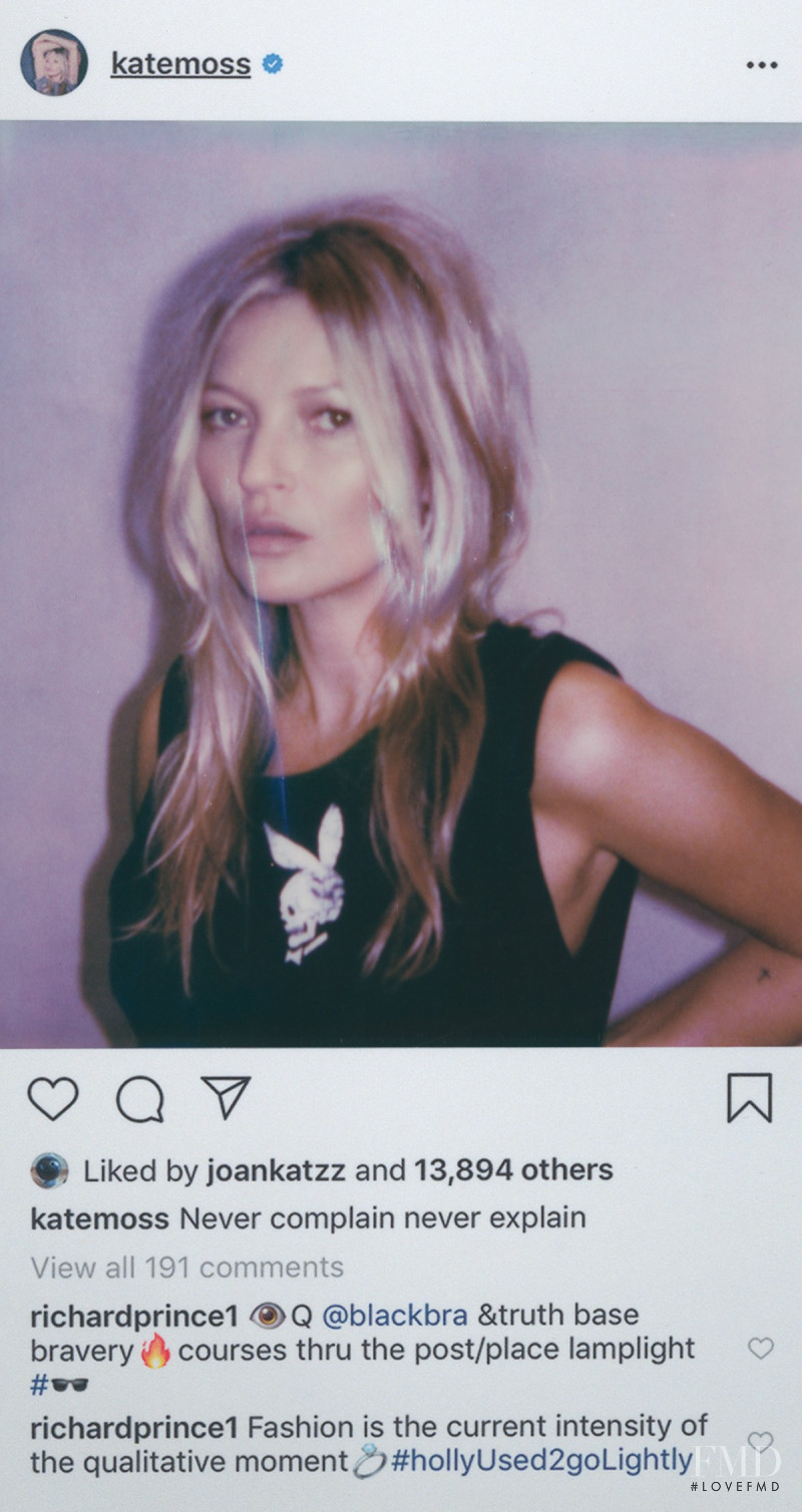Kate Moss featured in Kate Moss by Richard Prince, November 2019