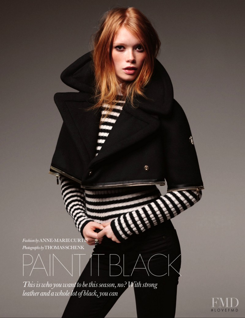 Julia Hafstrom featured in Paint It Black, November 2012