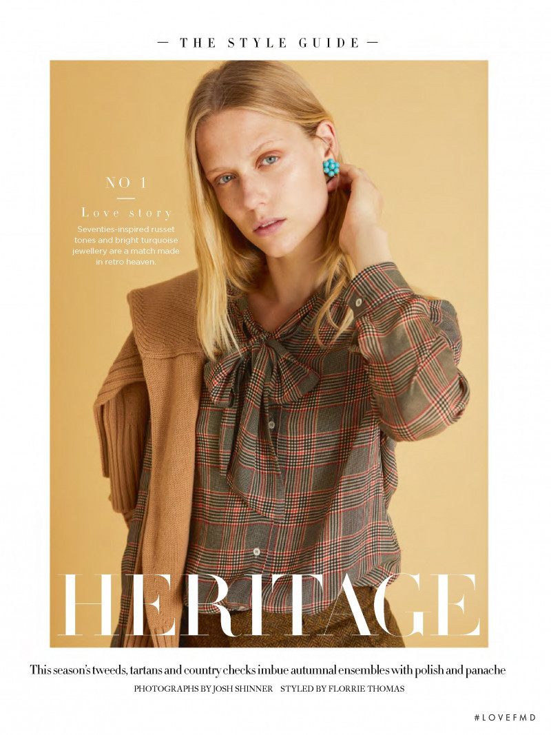 Sofie Hemmet featured in Heritage, November 2019